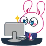 Cute White Bunny
